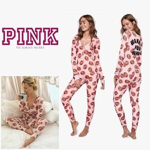 PINK Victoria's Secret Donut Print Pajama Set